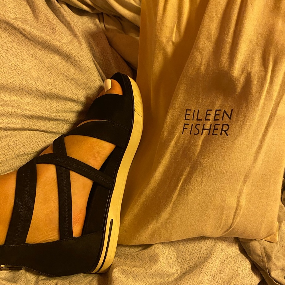 Eileen Fischer platform sandals 9.5